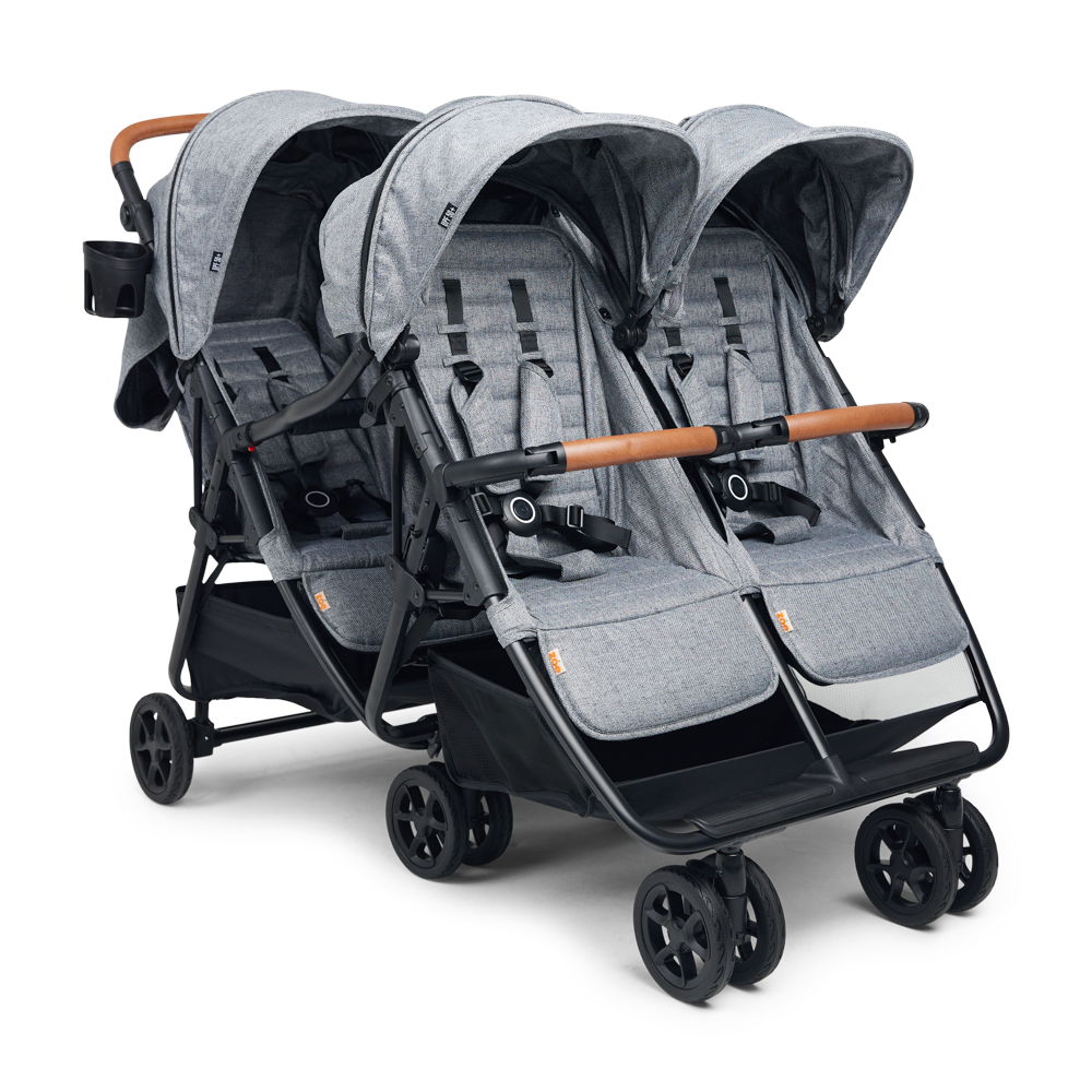 Zoe Tribe: Compact Quad Stroller Luxe Grey